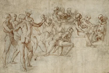 Sketch for the Lower Left Section of the Disputa